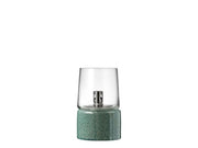 Oil lamp Gastro Dia. 8.5 x 14 cm Green Stoneware/Steel/Glass