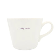 Keith Brymer Jones - Rude Word Range - Standard Ceramic White Mug - lazy cunt - 350ml - Gift Boxed