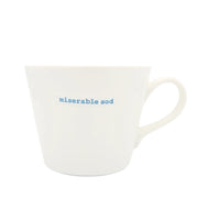 Keith Brymer Jones - Rude Word Range - Standard Ceramic White Mug - miserable sod - 350ml - Gift Boxed
