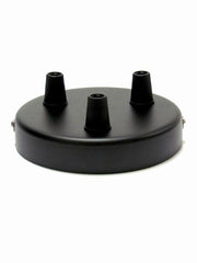 Hype Black Metal 3 Way Multi Point Ceiling Rose | Hype Design London