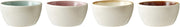 Bowl set 10cm 4pcs Matte Cream Asst BITZ