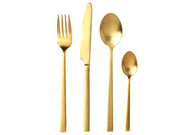 Cutlery 16pc. brass matte fini