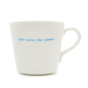 Bucket Mug Large - 500ml - God Save The Queen (Blue)