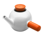 Porcelain Teapot With Side Handle - Orange (021C)