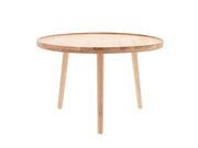 Table Ebern D70.5x44.5 cm White washed Solid oak