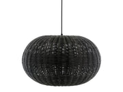 Pendant lamp Werna 50x30cm Black Nature rattan