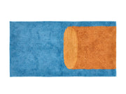 Tufted rug Styles 70 x 140 cm Blue/Amber 100% Cotton