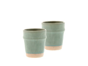 Espresso cup Evig 0.1 liter 2 pcs Green Porcelain