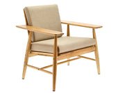 Lounge chair Bodo 66 x 78 x 79 cm Nature oiled Solid oak