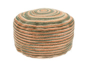 Pouf Vem 60 x 30 cm Green/Nature/Rose 60%Jute/40%Cotton