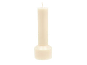 Pillar candle Hvils D7 x 20 cm Cream Paraffin/Stearin