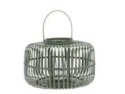 Lantern Alia 38 x 25 cm Dark Green Bamboo/Glass