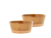 Bowl Evig 10 x 4.3 cm 2 pcs Amber Porcelain