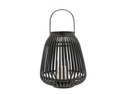 Lantern Asra Bamboo/Glass D29 H35 Black