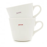 Keith Brymer Jones Standard Bucket Mug Pair 350ml - bride groom | Hype Design London